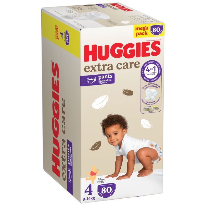 Підгузки Huggies Extra Care Розмір 4 (9-14 кг) Pants Box 80 шт (5029053582405) зображення 2