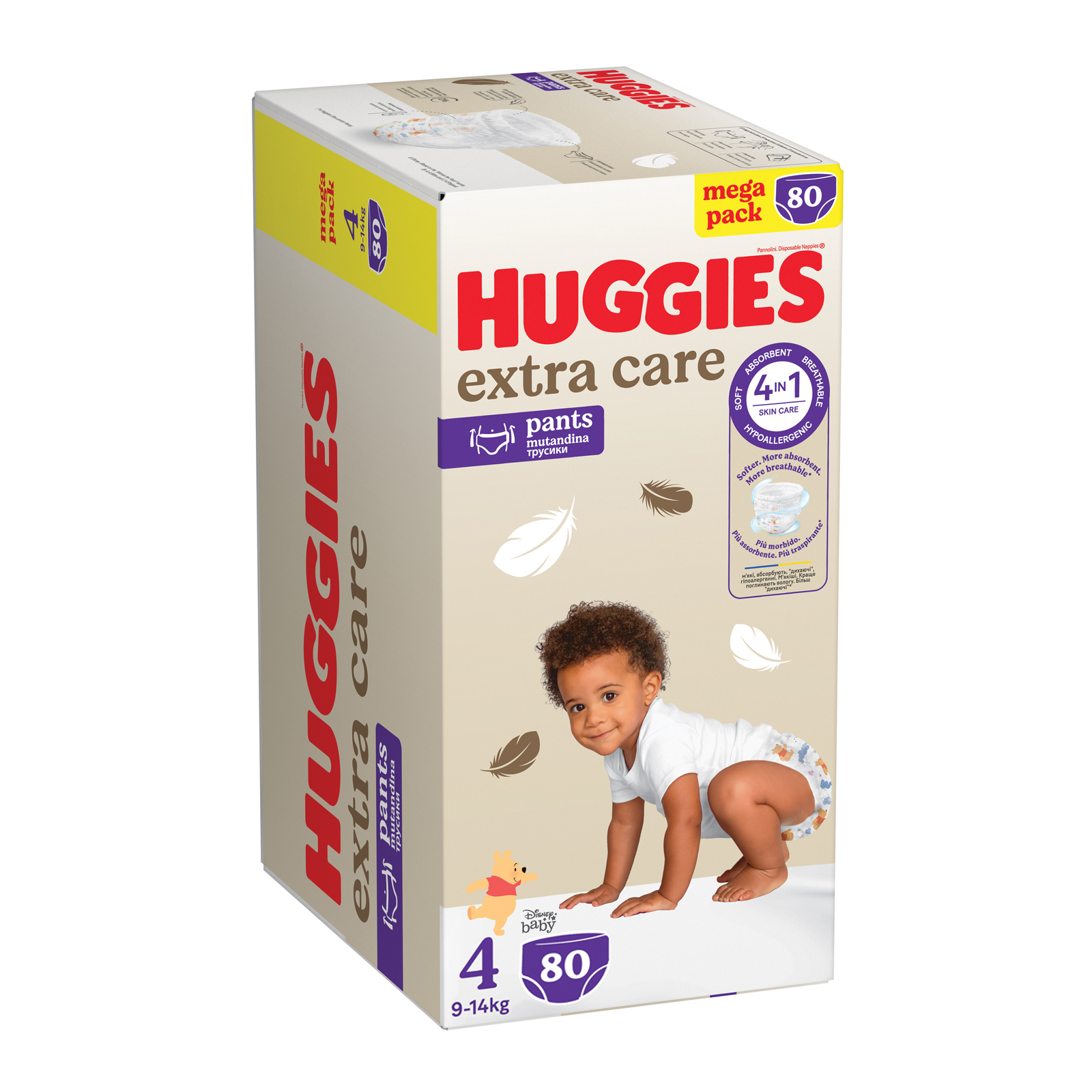 Подгузники Huggies Extra Care Размер 4 (9-14 кг) Pants Box 80 шт (5029053582405) изображение 2