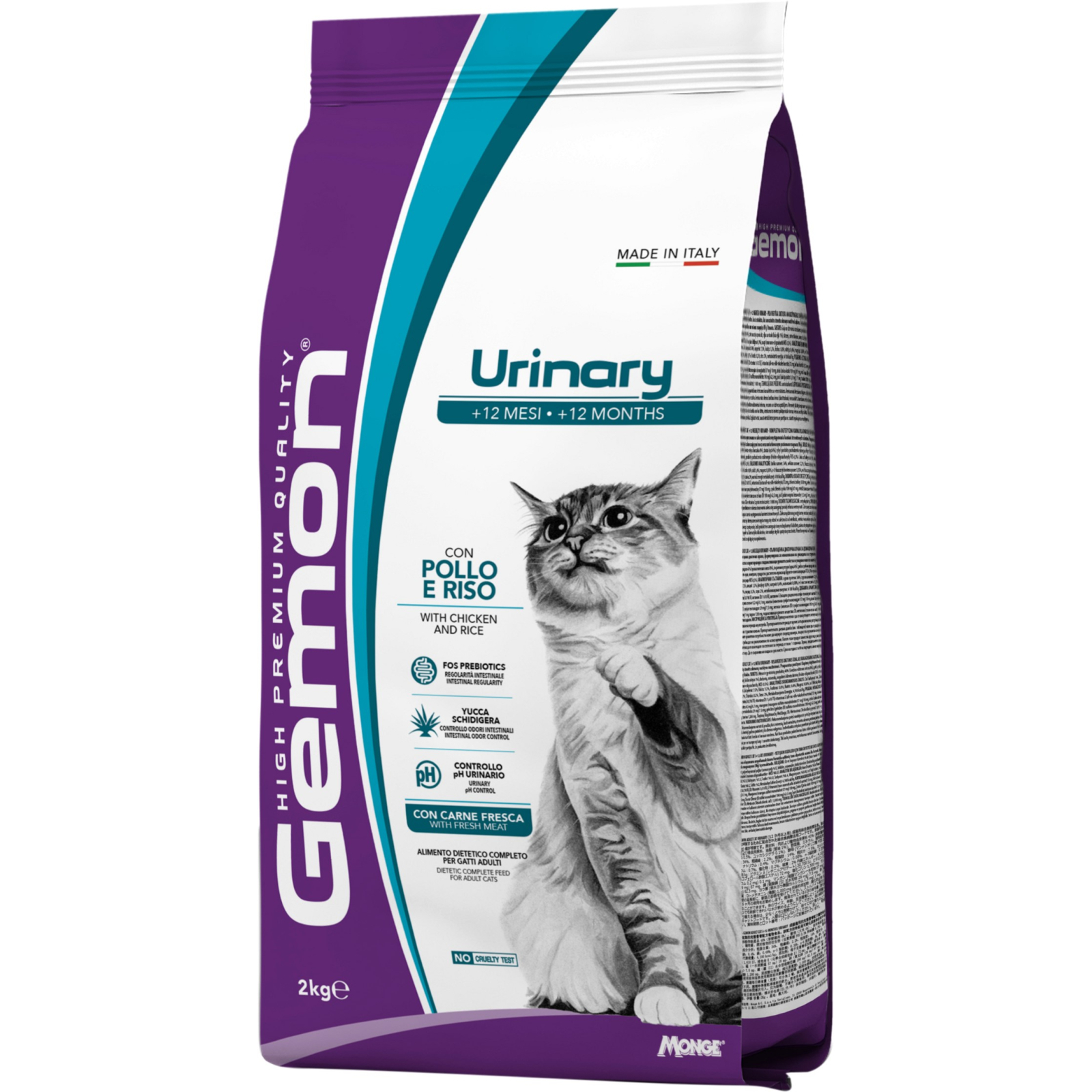 Сухий корм для кішок Gemon Cat Urinary курка з рисом 2 кг (8009470297189)