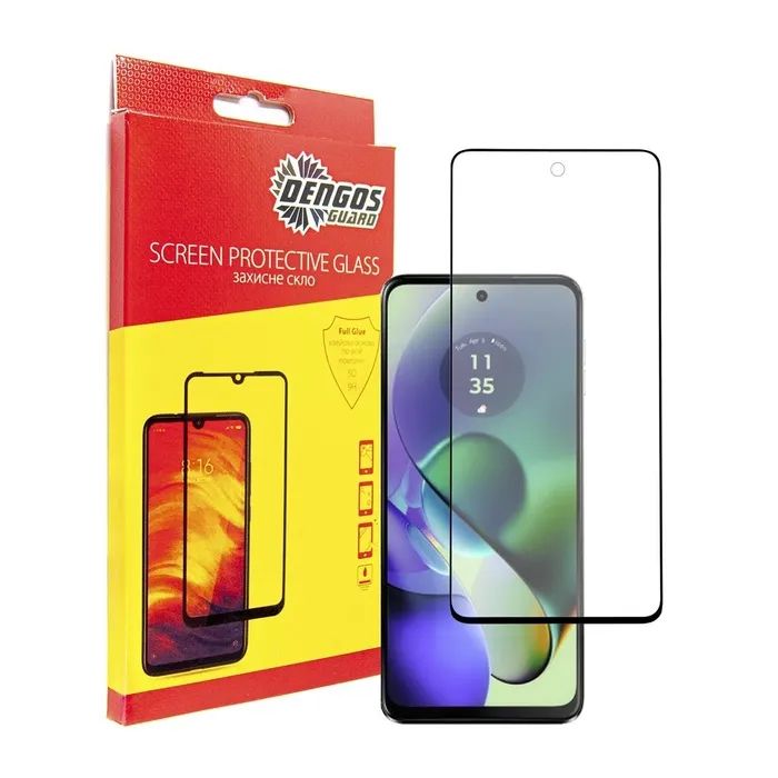 Чохол до мобільного телефона Dengos Kit for Motorola G54 case + glass (Black) (DG-KM-50) зображення 4