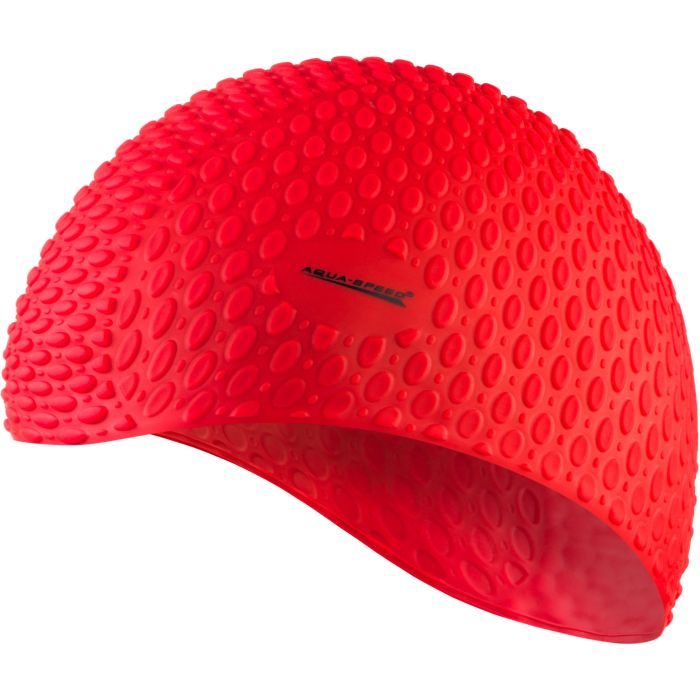 Шапка для плавания Aqua Speed Bubble 102-31 червоний Уні OSFM (5908217635792)