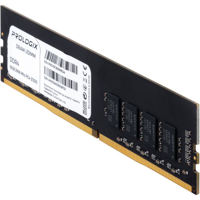 Модуль памяти для компьютера DDR4 16GB 2666 MHz Prologix (PRO16GB2666D4) изображение 3