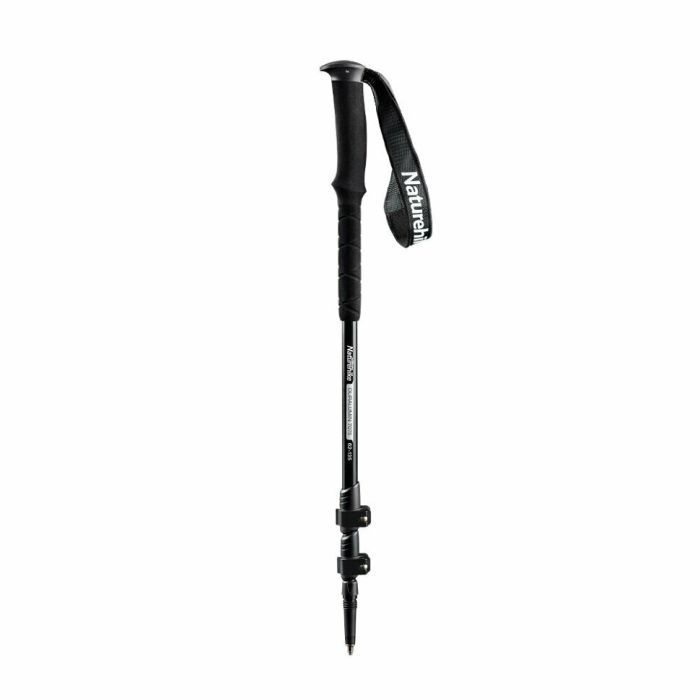 Треккинговые палки Naturehike Трекінгова палиця 3-сек ST 03 7075 AL NH17D017-D, чорна (6975641885139)