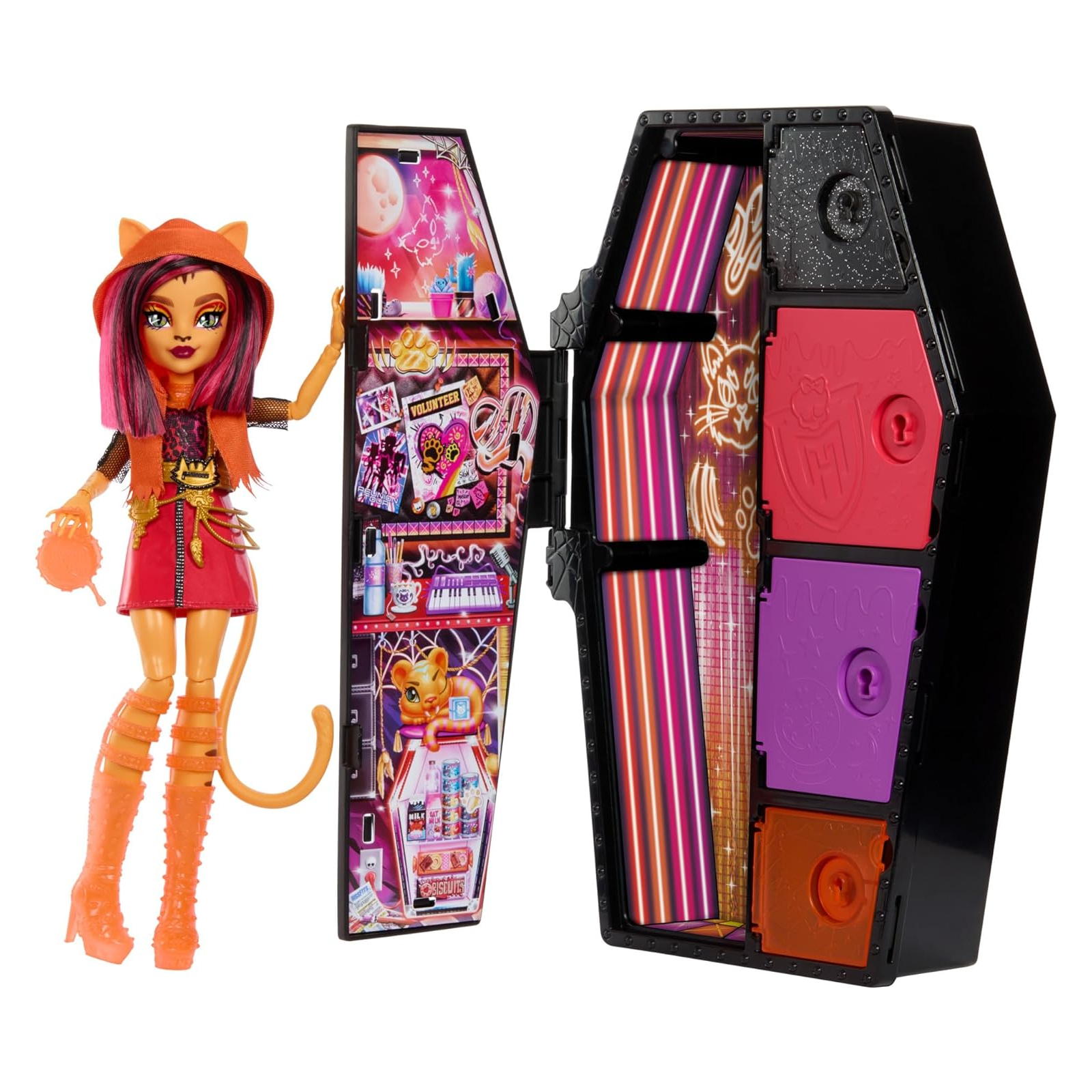 Кукла Monster High Неоновые и бомбезные Ужасно-секреты Торелай (HNF80)