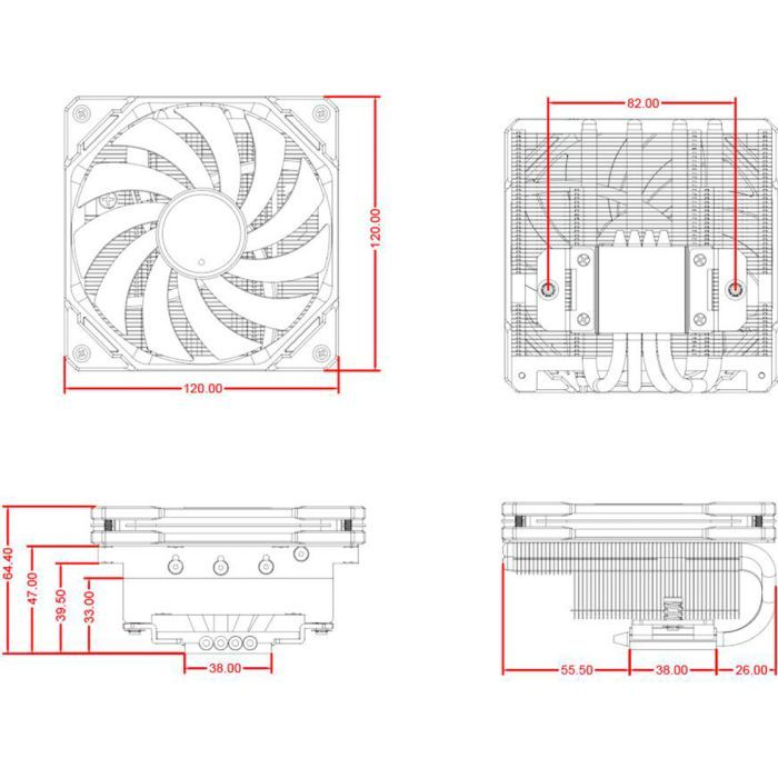 Кулер до процесора ID-Cooling IS-65-XT Black зображення 7