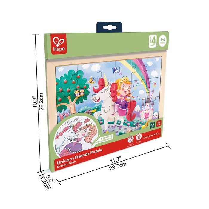 Пазл Hape Единороги с раскраской (E1642) изображение 5