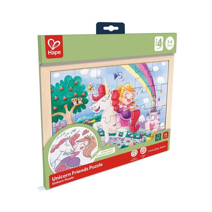 Пазл Hape Единороги с раскраской (E1642) изображение 8