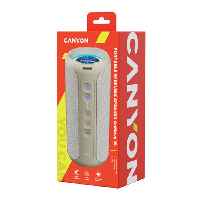 Акустическая система Canyon OnMove 15 EQ TWS IPX6 Beige (CNE-CBTSP15BG) изображение 6