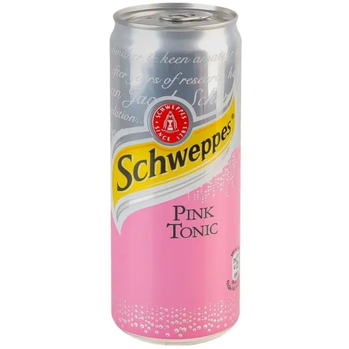 Напиток Schweppes Pink Tonic Безалкогольный сильногазированный 330 мл (5449000303615)