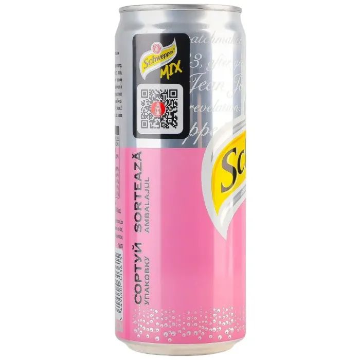 Напиток Schweppes Pink Tonic Безалкогольный сильногазированный 330 мл (5449000303615) изображение 2