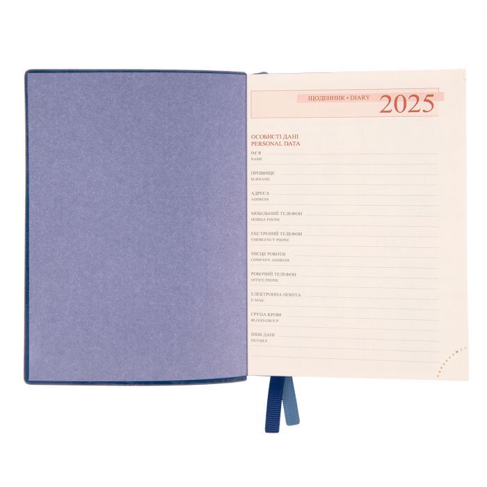 Тижневик Leo planner датований 2025 Apiro А6 синій 352 сторінки (252599) зображення 3