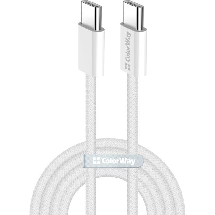 Дата кабель USB-C to USB-C 1.0m 60W 3.0А black ColorWay (CW-CBPDCC061-BK)