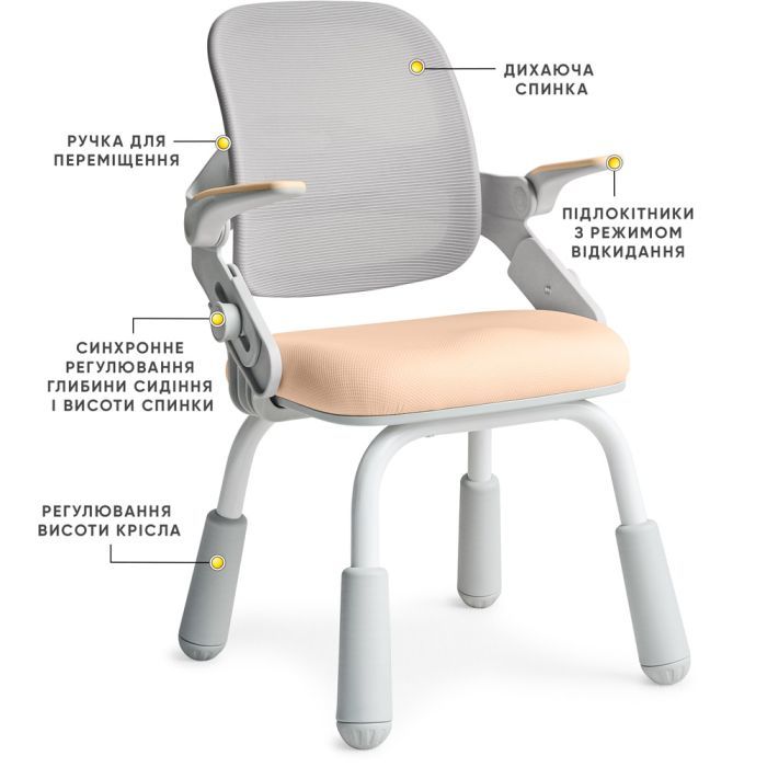 Дитяче крісло Mealux Neo Air Static Grey (Y-306 G) зображення 2