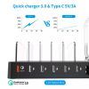 Зарядное устройство Choetech 6xUSB 68W Charing Station (6хUSB-A) 2xMicroUSB 2xLighting 2xUCB-C (Q3008-EU-BK) изображение 4