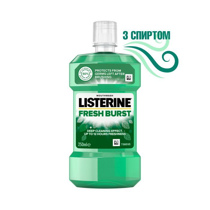 Ополаскиватель для полости рта Listerine Всплеск свежести 250 мл (5010123703431) изображение 3