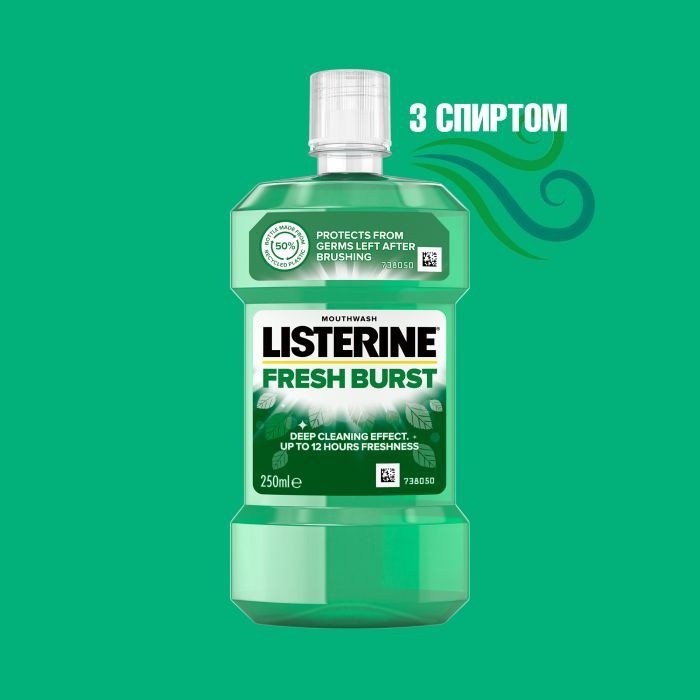 Ополаскиватель для полости рта Listerine Всплеск свежести 250 мл (5010123703431) изображение 4