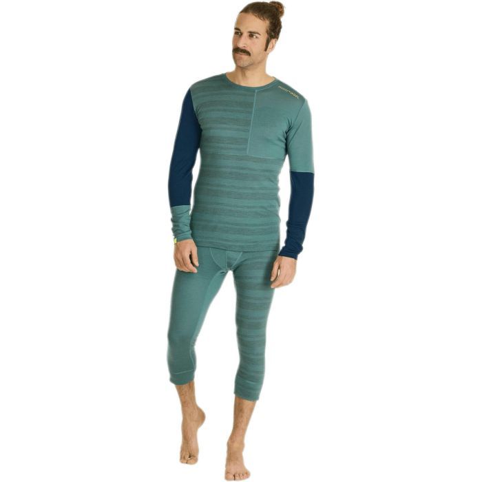 Термокофта Ortovox 185 Rock'n'Wool Long Sleeve Mns pacific green - M - бірюзовий (025.001.0155) зображення 2