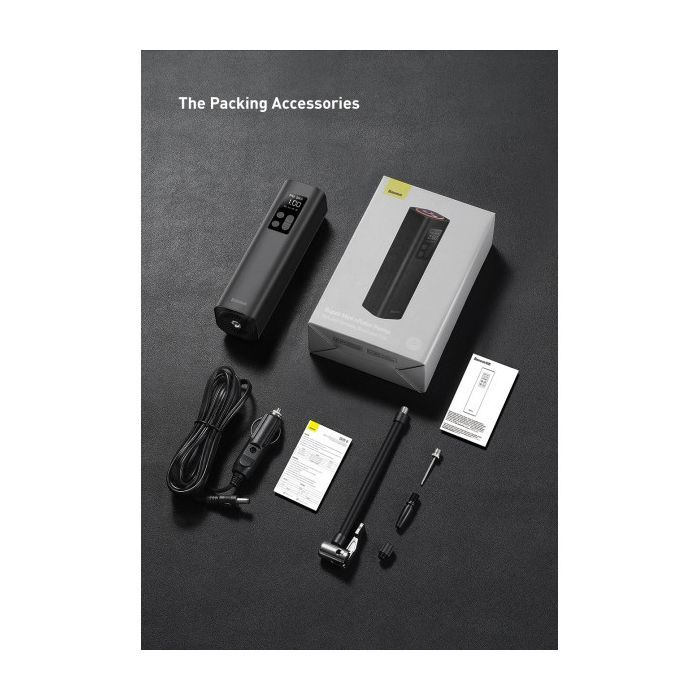 Автомобильный компрессор Baseus Super Mini Inflator Pump Black (CRCQ000001) изображение 10