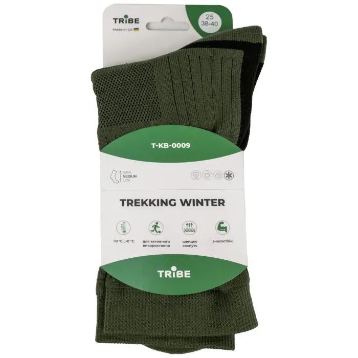 Носки Tribe Trekking Winter olive 41-43 (T-KB-0009-olive-41-43) изображение 8
