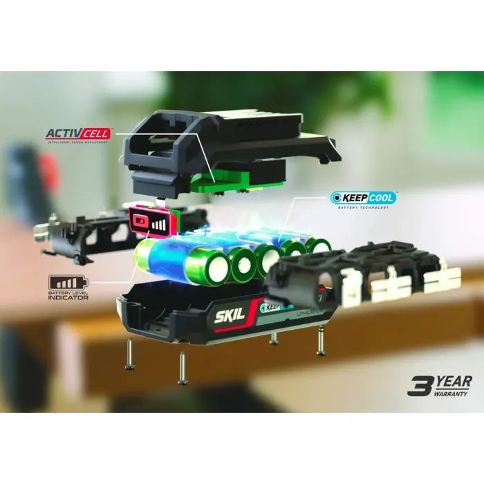 Шуруповерт Skil аккумуляторный безщеточный ударный 3075 CA Compact, 2.5Ah (CD1E3075CA+BC1E3110AA) изображение 10