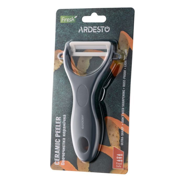 Овочечистка Ardesto Fresh, кераміка, пластик, чорний (AR8340B) зображення 4