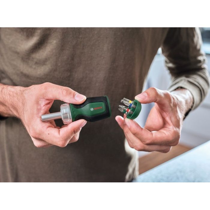 Набор отверток Bosch с храповиком 6 насадок (1.600.A02.7PK) изображение 4