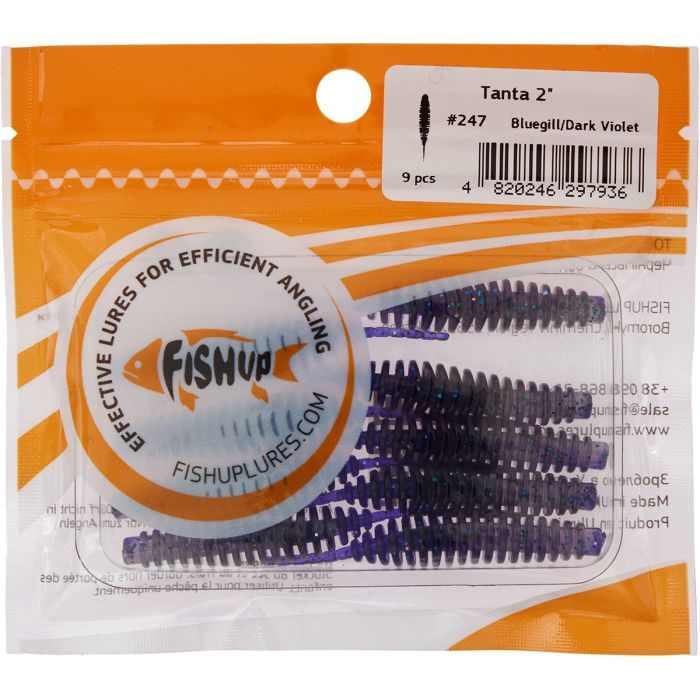 Силикон рыболовный FishUP Tanta 2" 016 - Lox/Green&Black (9шт/уп) (1864.06.39) изображение 2