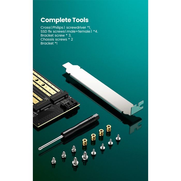 Контролер Ugreen PCI-E 3.0 for SSD M.2 NVMe + M.2 NGFF CM302 (70504) зображення 10
