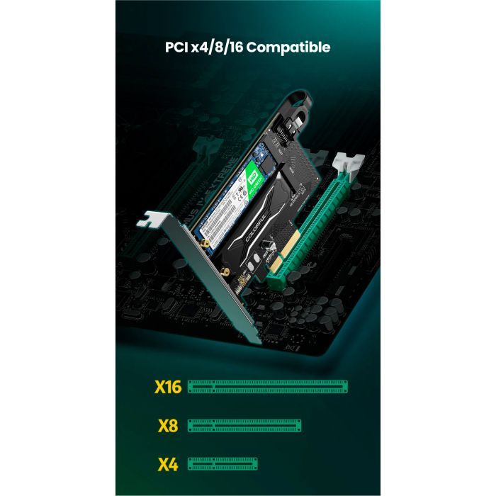 Контролер Ugreen PCI-E 3.0 for SSD M.2 NVMe + M.2 NGFF CM302 (70504) зображення 4