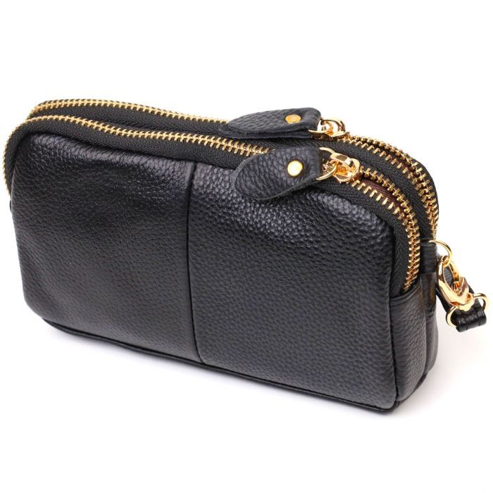 Сумка Vintage Из натуральной кожи Черная (22088) изображение 2