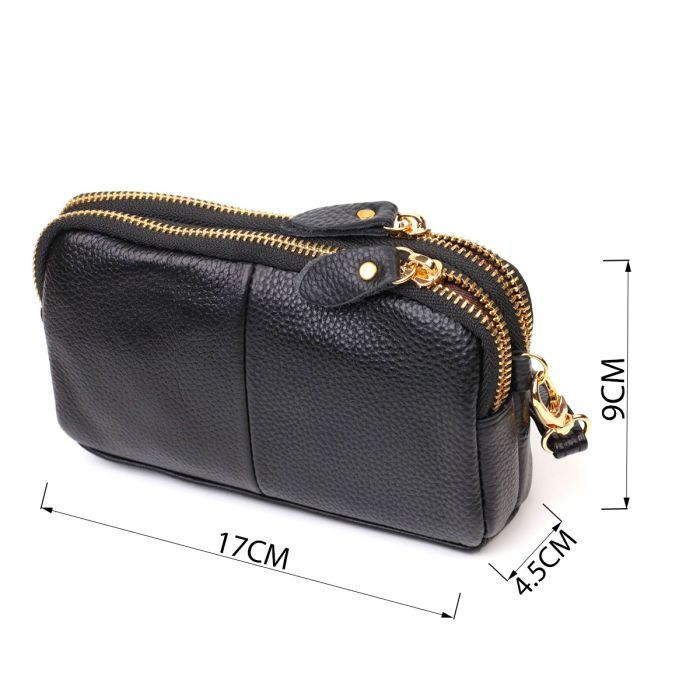 Сумка Vintage Из натуральной кожи Черная (22088) изображение 3