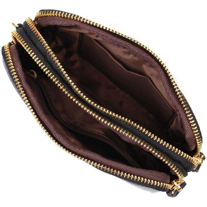 Сумка Vintage Из натуральной кожи Черная (22088) изображение 5