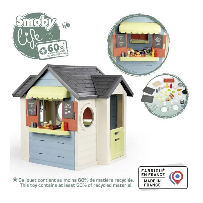 Игровой домик Smoby Life "Шеф Хаус" с кухней, кассой, наб. посуды и аксессуарами (7600810407) изображение 3