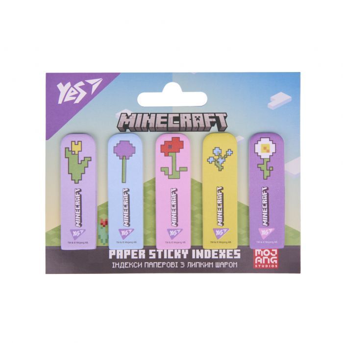 Стикер-закладка Yes Minecraft.Spring бумажные 55х15 мм, 100 шт (5x20) (170439)