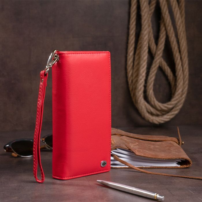 Кошелек ST Leather Кожаный женский Красный (19275) изображение 11