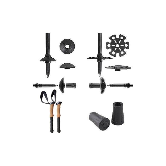 Треккинговые палки PowerPlay 9107 Friluftsliv Black/White 80-135 см (PP_9107_FRILUFTSLIV) изображение 10