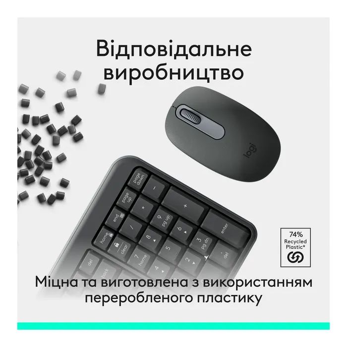 Комплект Logitech MK250 Bluetooth/Wireles UA Graphite (920-013823) изображение 6