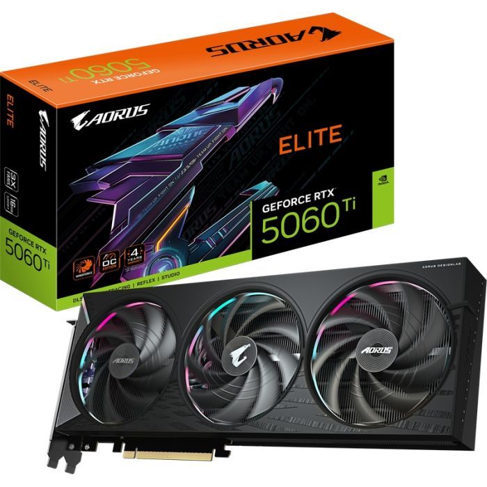 Відеокарта GIGABYTE GeForce RTX5060Ti 16Gb AORUS ELITE (GV-N506TAORUS E-16GD) зображення 10