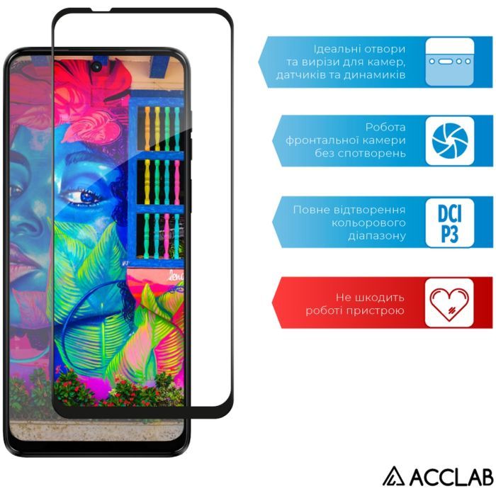 Скло захисне ACCLAB Full Glue MOTO G14 Black (1283126577741) зображення 5