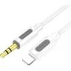 Кабель мультимедийный Lightning to 3.5mm M 1.0m silicone white BOROFONE (6941991114403)