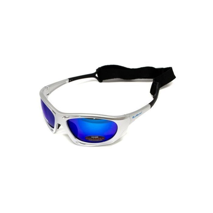 Сонцезахисні окуляри BluWater Hydro Polarized (G-Tech™ blue) Anti-Fog Сині дзеркальні в чорній оправі (BW-HYD-GTB12) зображення 4