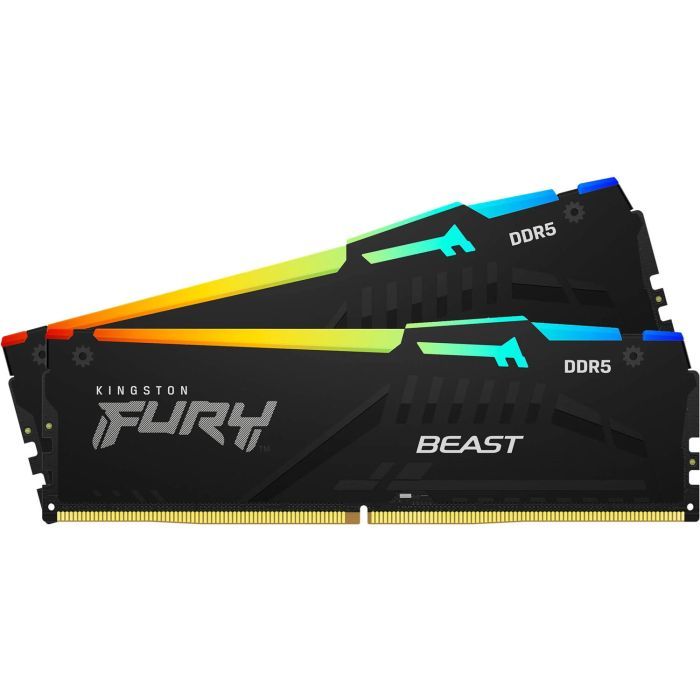 Модуль памяти для компьютера DDR5 64GB (2x32GB) 5600 MHz Beast RGB EXPO Black Kingston Fury (ex.HyperX) (KF556C36BBE2AK2-64) изображение 2