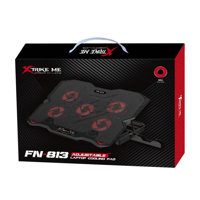 Подставка для ноутбука Xtrike ME FN-813 5 Fan, Red Led, 2 USB (FN-813) изображение 7