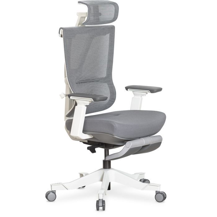 Офісне крісло Mealux S6 Air Fabric Grey White (HF-S6 F/ GW)
