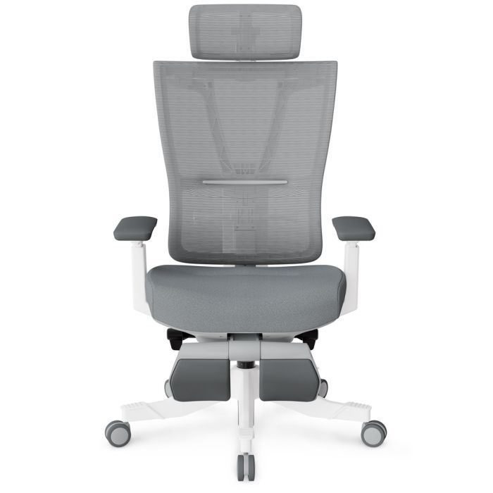 Офісне крісло Mealux S6 Air Fabric Grey White (HF-S6 F/ GW) зображення 2