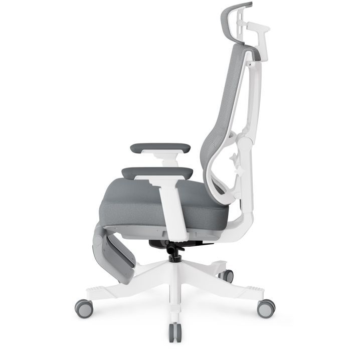 Офісне крісло Mealux S6 Air Fabric Grey White (HF-S6 F/ GW) зображення 4