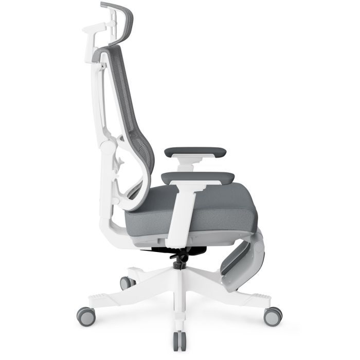 Офісне крісло Mealux S6 Air Fabric Grey White (HF-S6 F/ GW) зображення 5