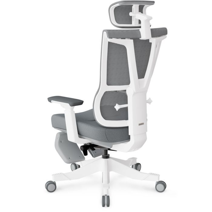 Офісне крісло Mealux S6 Air Fabric Grey White (HF-S6 F/ GW) зображення 8