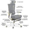 Офісне крісло Mealux S6 Air Fabric Grey White (HF-S6 F/ GW) зображення 9