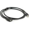 Дата кабель USB 2.0 AM/AF 1.5m ferrite black Voltronic (YT-AM/AF-1.5B)